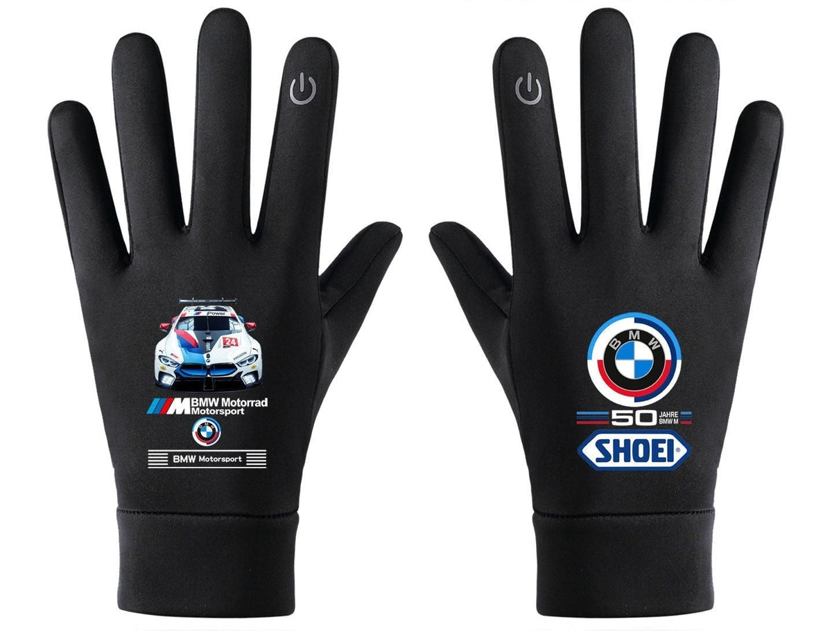BMW M8 GTE racing design touchscreen winter gloves