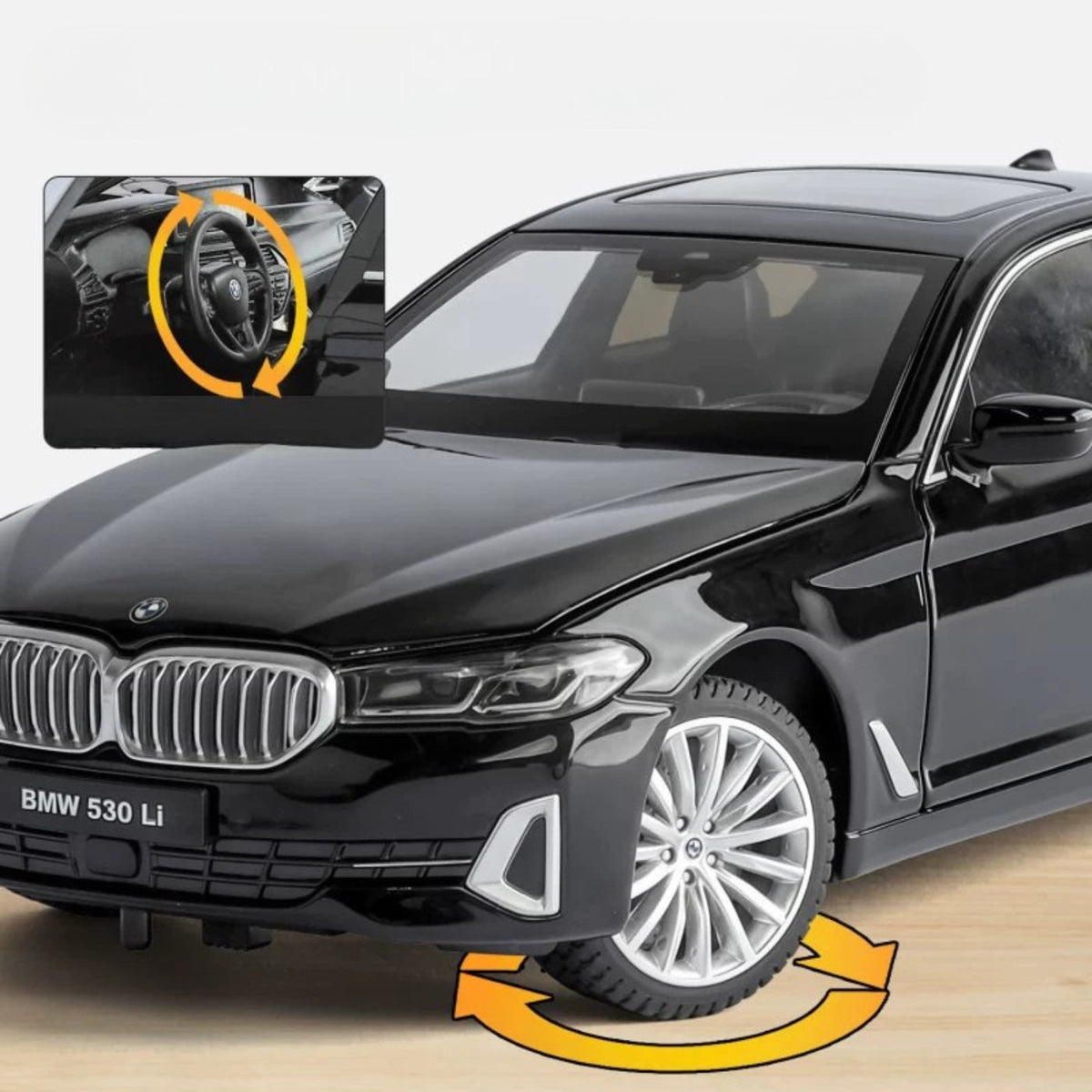 نموذج دييكاست سبيكة BMW الفئة 5 530Li بمقياس 1:24 - إصدار لوحة أرقام مخصصة