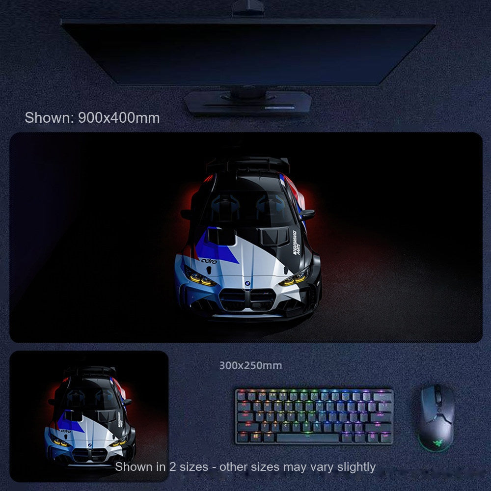BMW M4 GT3 racing esports desk mat and mouse pad, livery design 3, large XL gaming mat