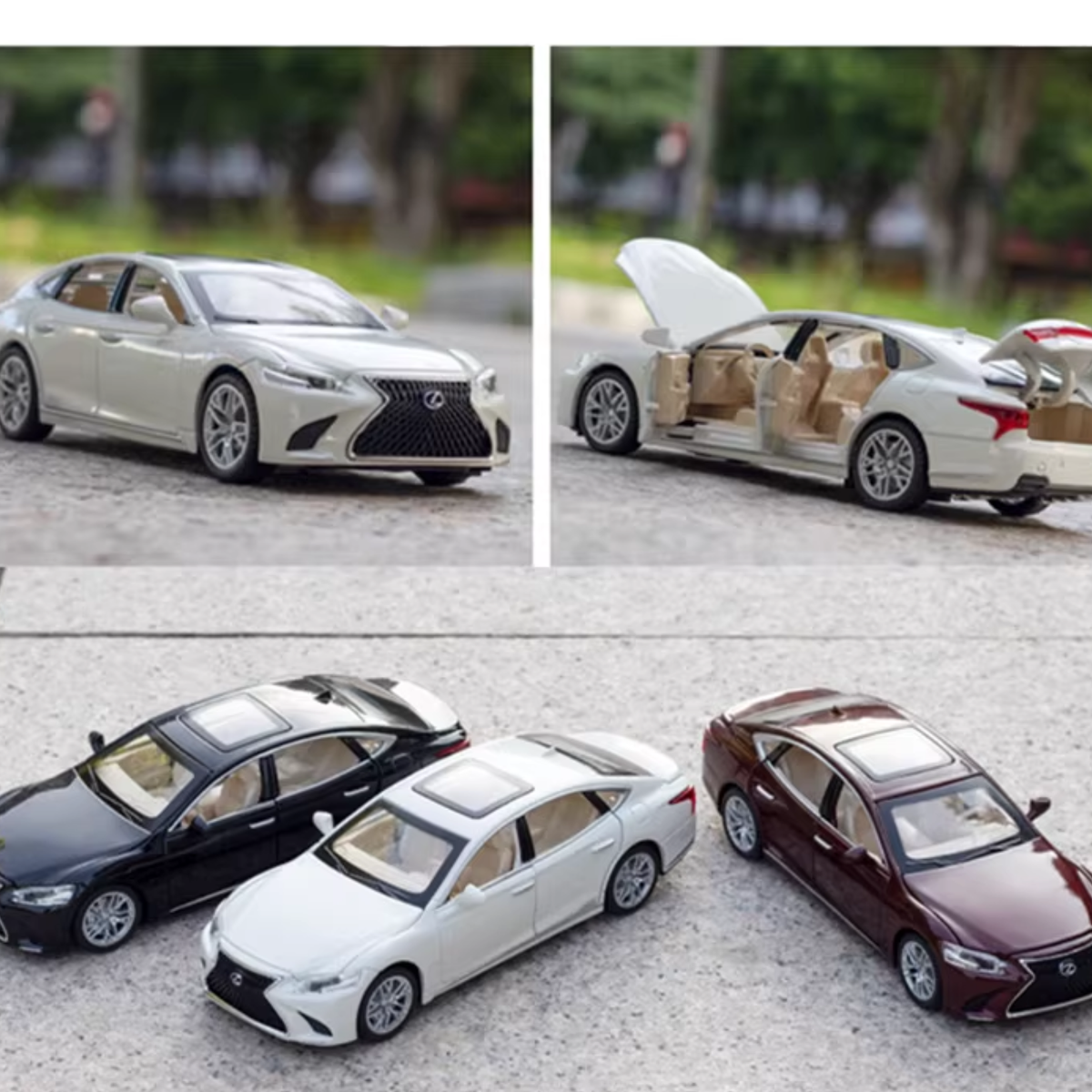 نموذج محاكاة سبيكة Lexus LS500h بمقياس 1:32، زينة سيارة Lexus، لعبة سحب بصوت وضوء