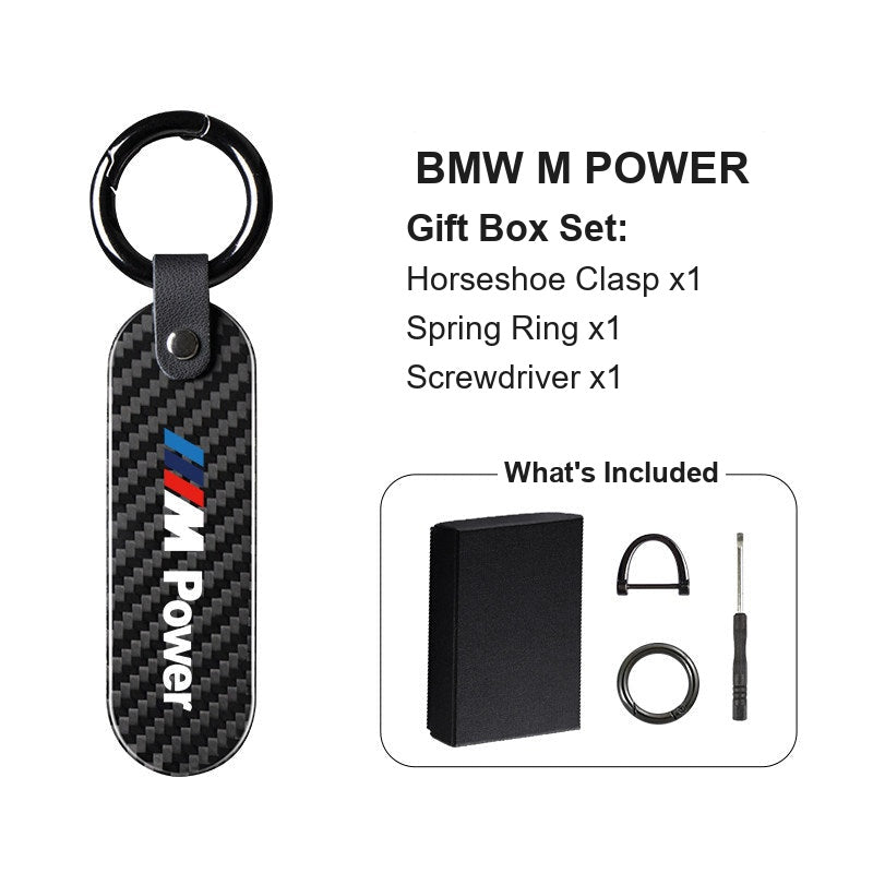 BMW M Power carbon fiber keychain