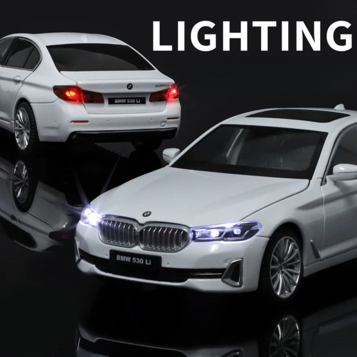 نموذج دييكاست سبيكة BMW الفئة 5 530Li بمقياس 1:24 - إصدار لوحة أرقام مخصصة