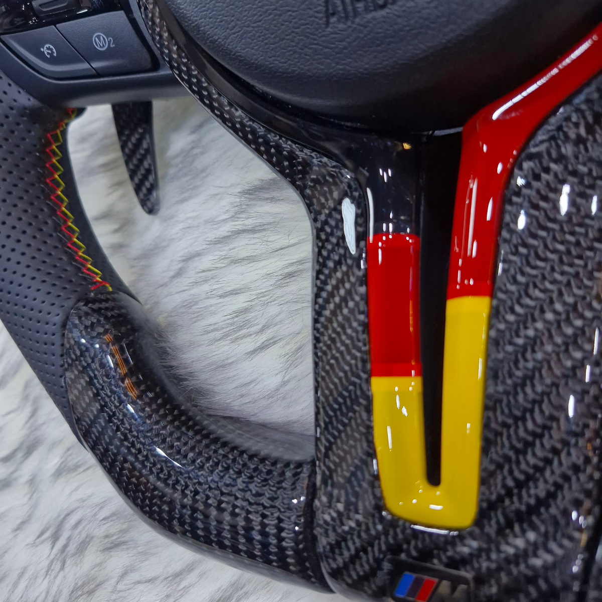 Carbon Steering Wheel with Led For BMW F Series 