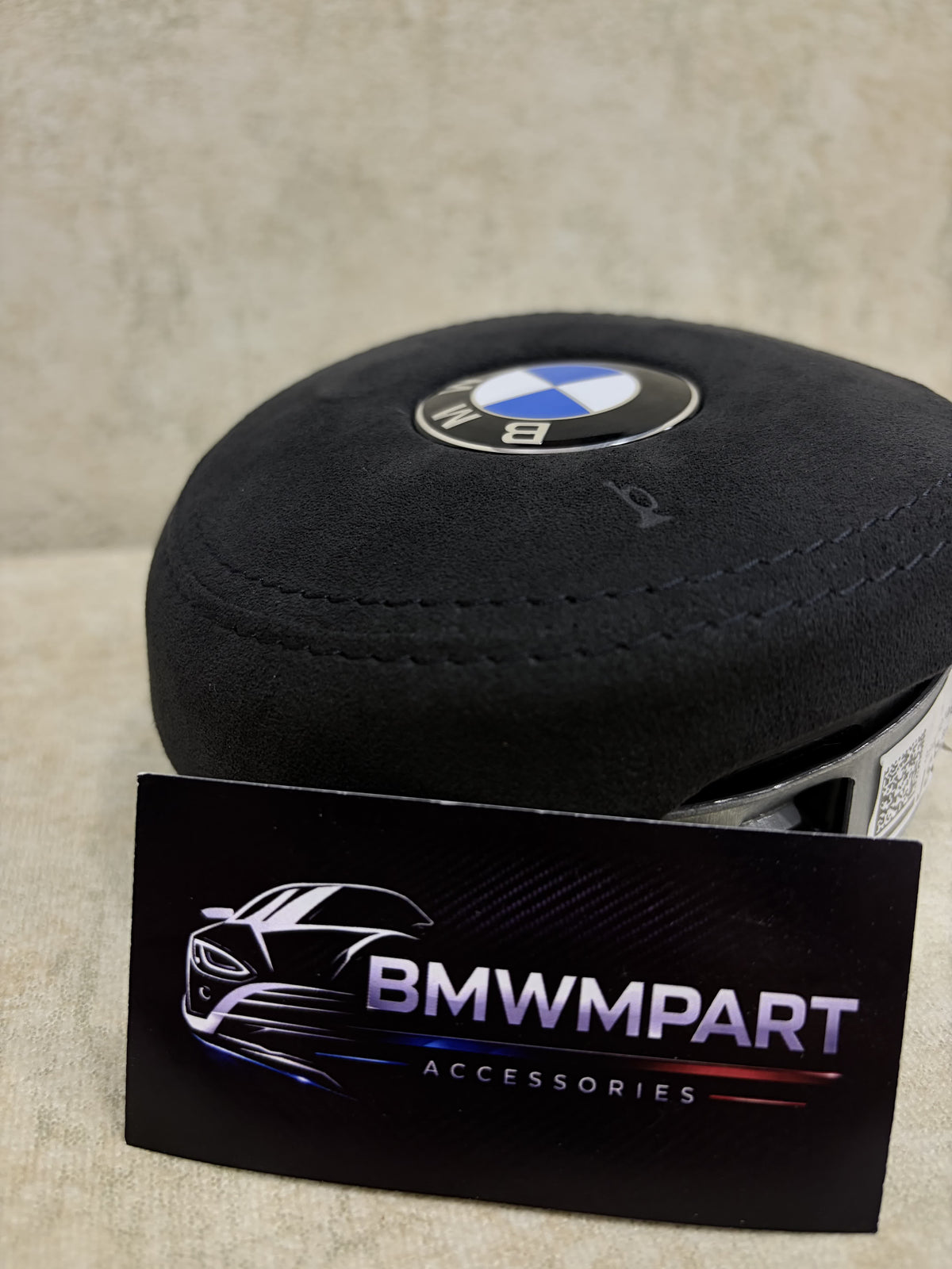 BMW F-Series Alcantara OEM Airbag Black Stitching - with BMWMPART card
