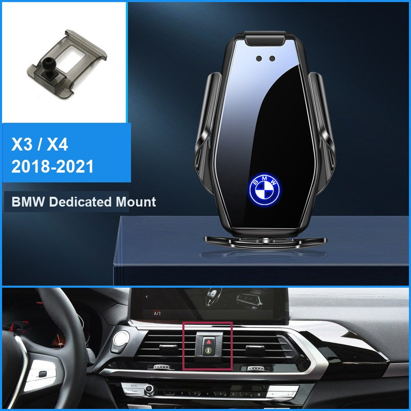 BMW wireless charging phone mount, X3 X4 2018-2021 fitment, black