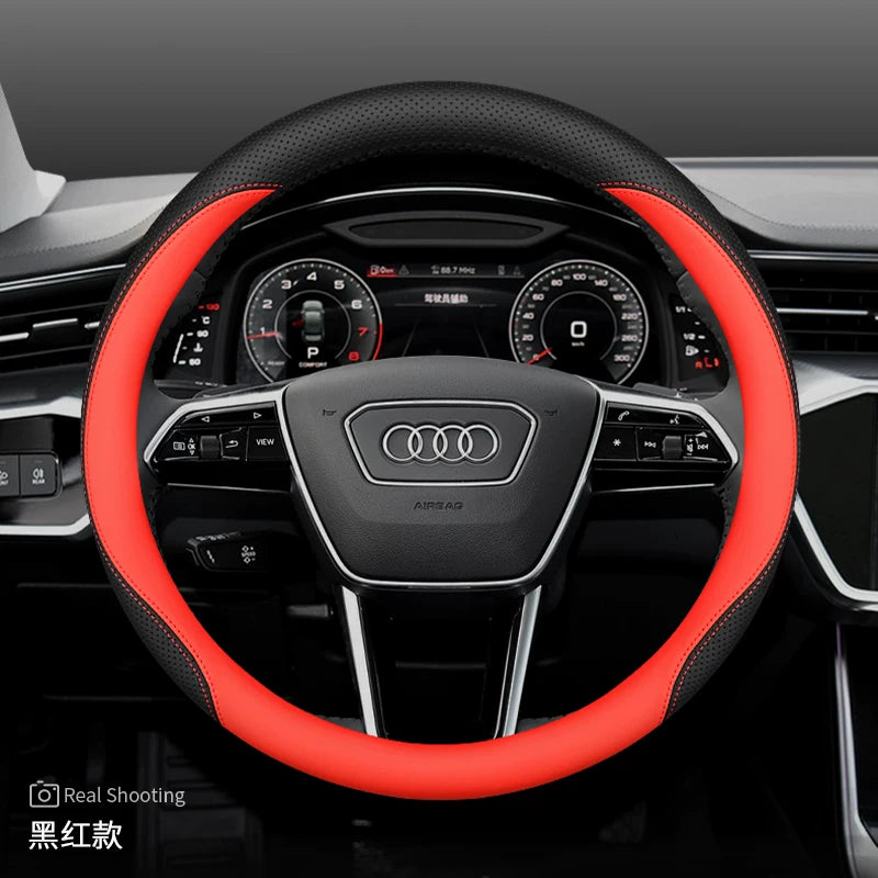 Audi steering wheel covers for new Q5L A5L A6L A4L A7L Q3 Q2L A3 A8 ultra-thin genuine leather handlebar covers