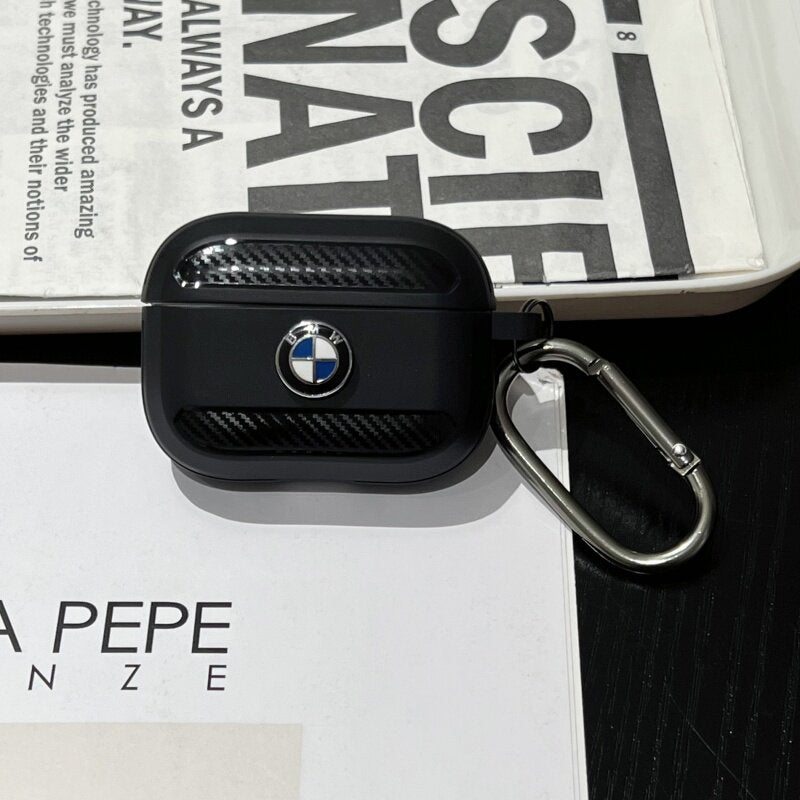 Car Logo AirPods Case - Carbon Fiber Cover for AirPods Pro 1/2/3, 3rd/4th/5th Gen