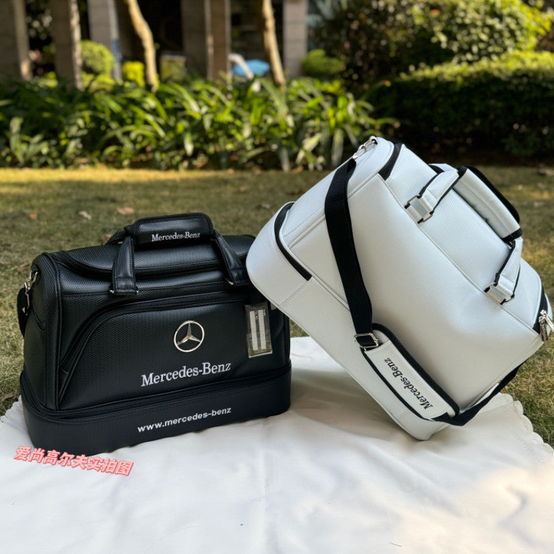 New Golf Benz Double Layer PU Clothing Bag Men's and Women's Shoe Bag Outdoor Sports Clothing Bag Fitness Bag