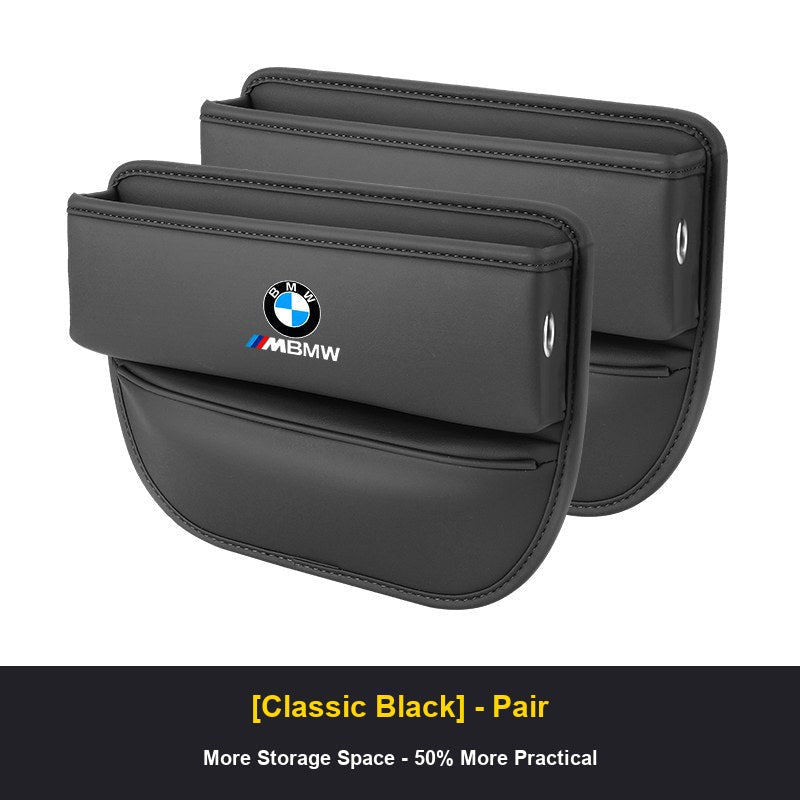 BMW seat gap organizer Classic Black pair