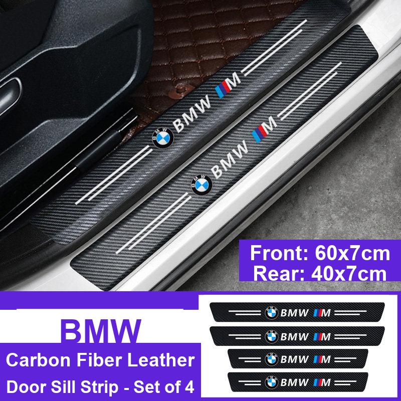 BMW Style door sill strip set of 4 with dimensions, front 60x7cm rear 40x7cm