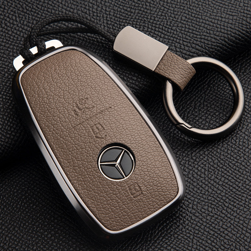 Premium Genuine Leather Mercedes-Benz Key Case – Soft French Goatskin for GLE, GLS, CLS, S-Class and E-Class