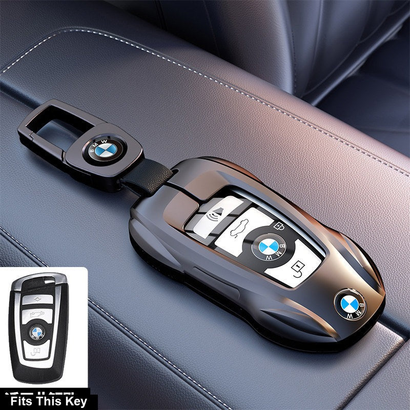 BMW key fob case - Style A Night Black [with BMW ND Leather Buckle]