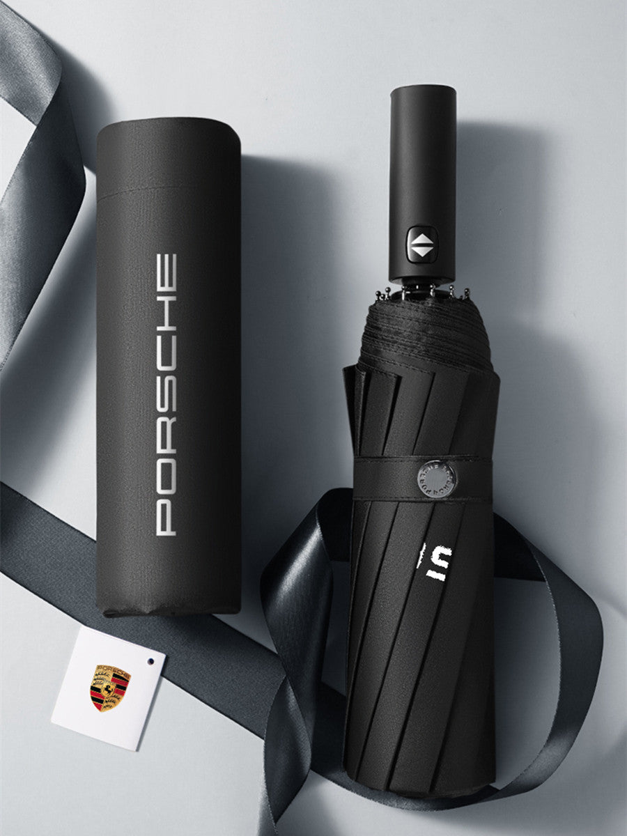 Porsche Automatic Folding Umbrella - Original 12 Rib Windproof