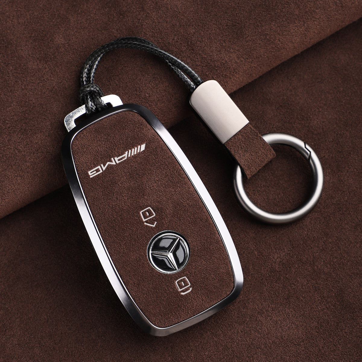 Premium Genuine Alcantara Mercedes-AMG Key Case – Imported Italian Suede with Alloy Frame for G63, G500, G350 and A35L