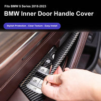 Housses de poignées de porte BMW Série 5 et X3/X4 - Fibre de carbone, cuir et mat