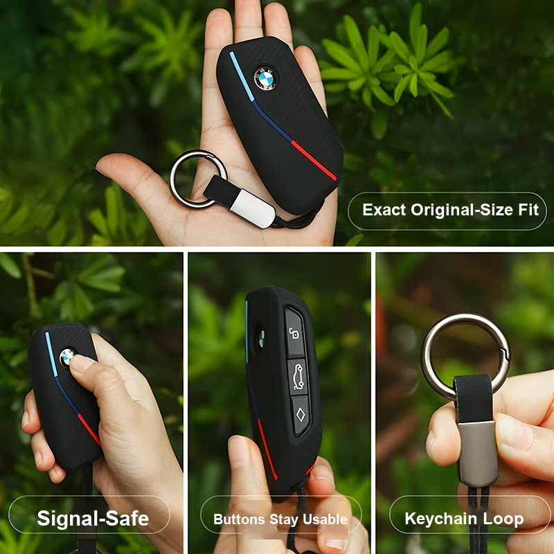 BMW key case fit details - signal safe, buttons accessible, keychain loop