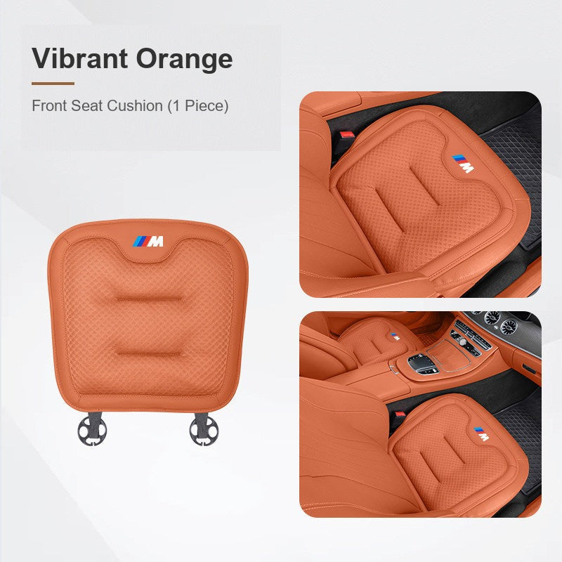 BMW ice silk seat cushion, Vibrant Orange, Front Seat Cushion (1 Piece)