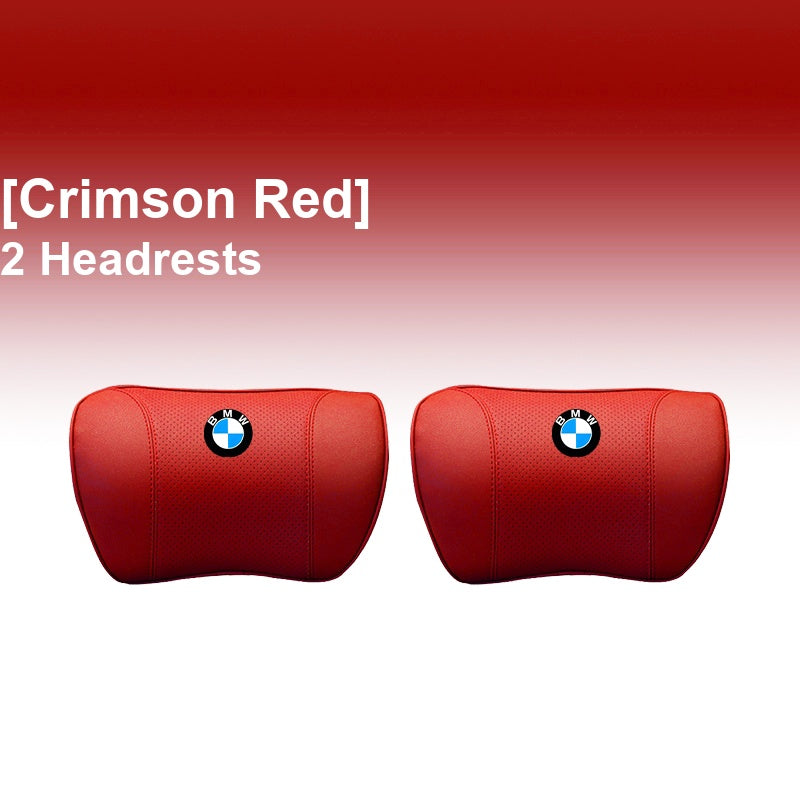 BMW Crimson Red - 2 Headrests - Memory Foam Cushion