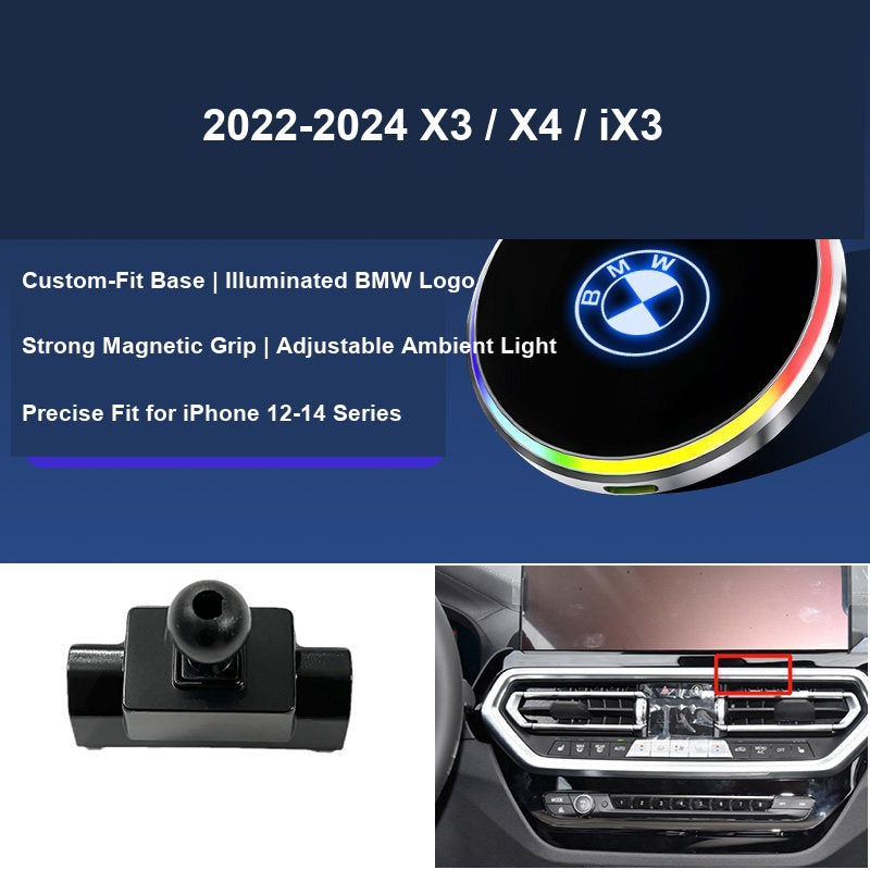 BMW magnetic phone mount 2022-2024 X3 X4 iX3 fitment