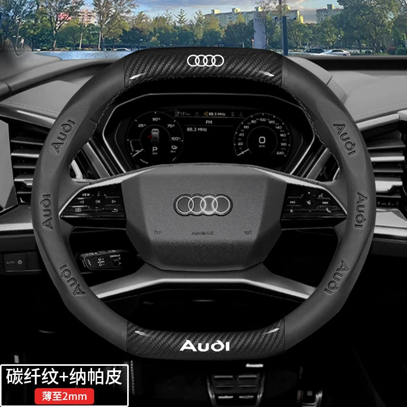 Audi steering wheel covers for A4L, A6L, A3, Q2L, Q3, Q5L, Q7, A5L, and A7 are dedicated ultra-thin car handlebars