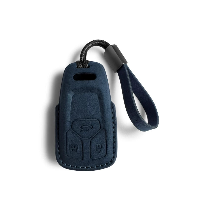Audi Sport Suede Key Case – 3D Full-Wrap Stitched Cover in Four Signature Colours