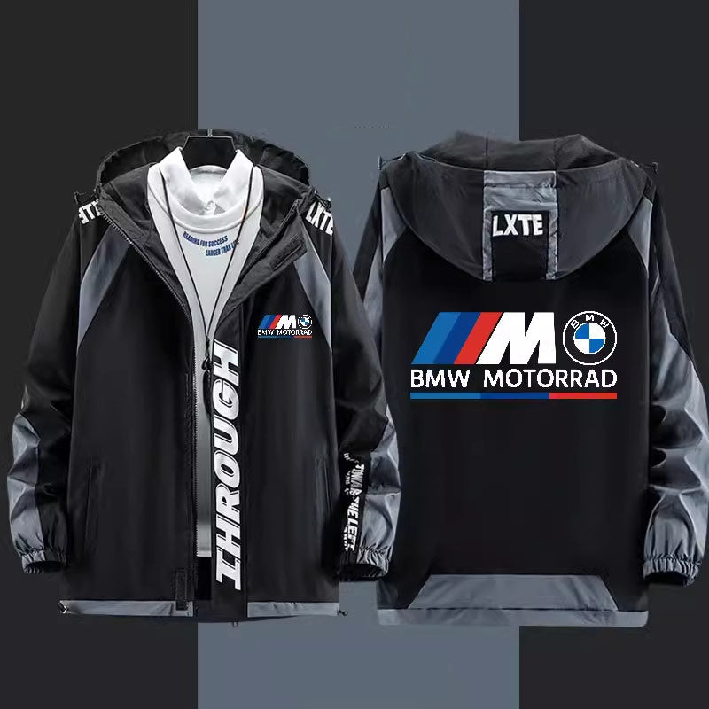 سترة واقية من الرياح BMW M Power - بغطاء رأس، رسومات قابلة للتخصيص