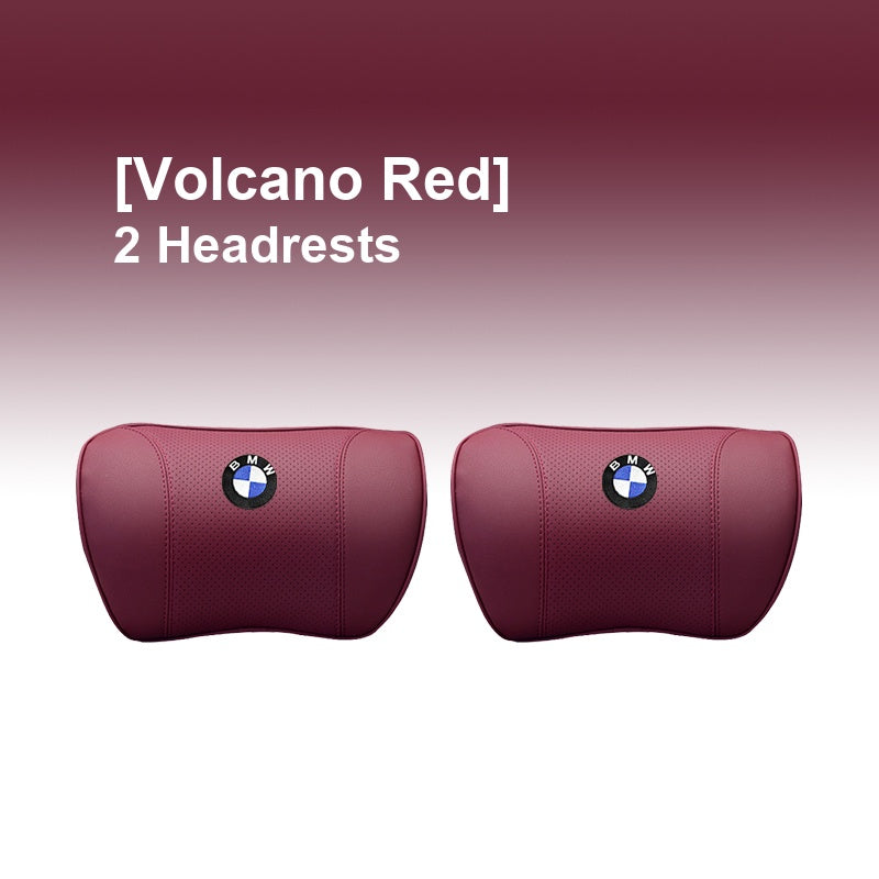 BMW Volcano Red - 2 Headrests - Memory Foam Cushion