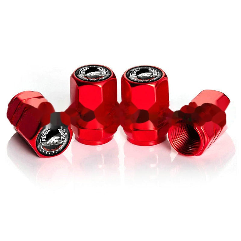 AC Schnitzer red tire valve caps, set of four