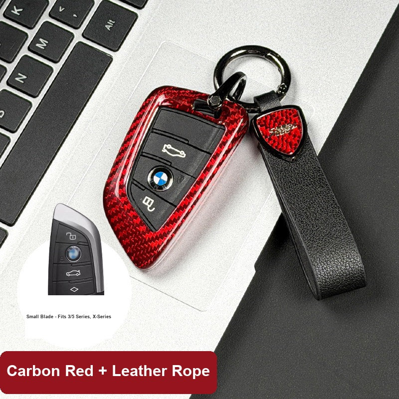 BMW Real Carbon Fiber Blade Key Fob Case - Luxury Protective Cover
