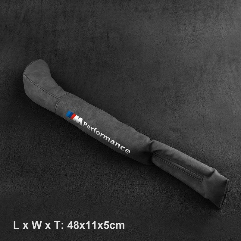 Single BMW suede seat gap plug with M Performance logo, 48x11x5cm