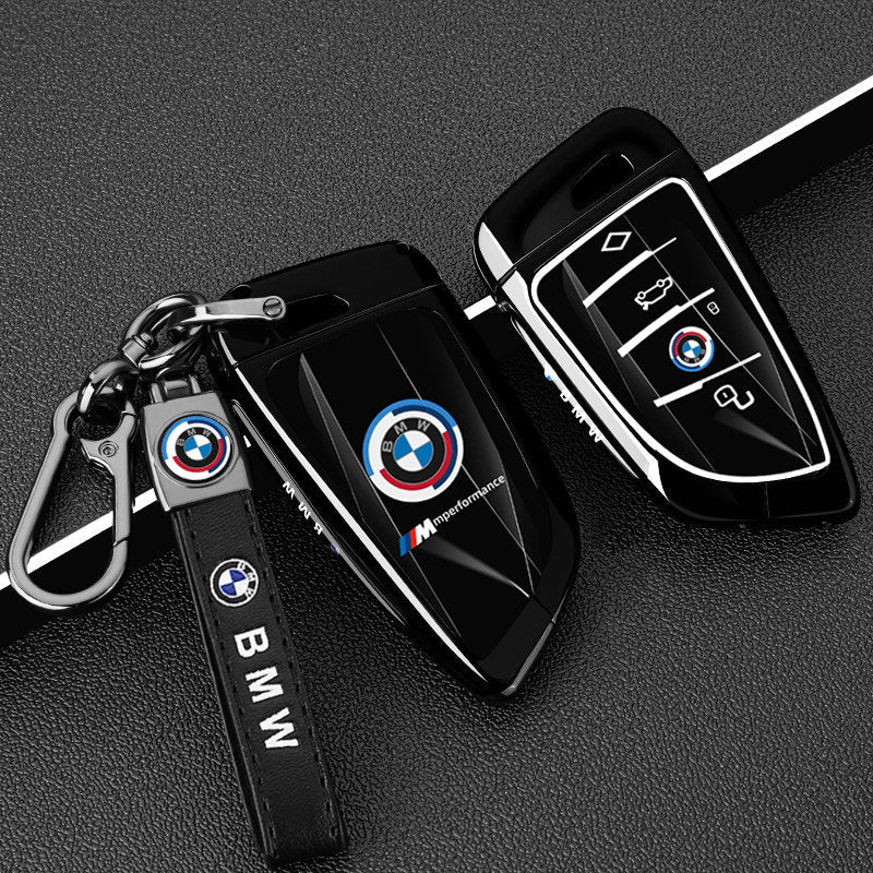 غطاء بطاقة مفتاح BMW - حامل بطاقة معدني بطراز السباق