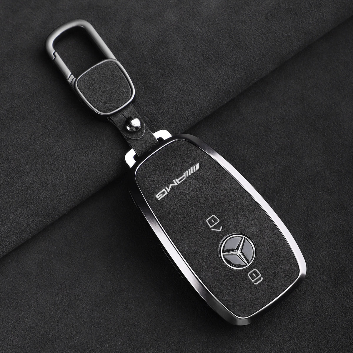 Premium Genuine Alcantara Mercedes-AMG Key Case – Imported Italian Suede with Alloy Frame for G63, G500, G350 and A35L
