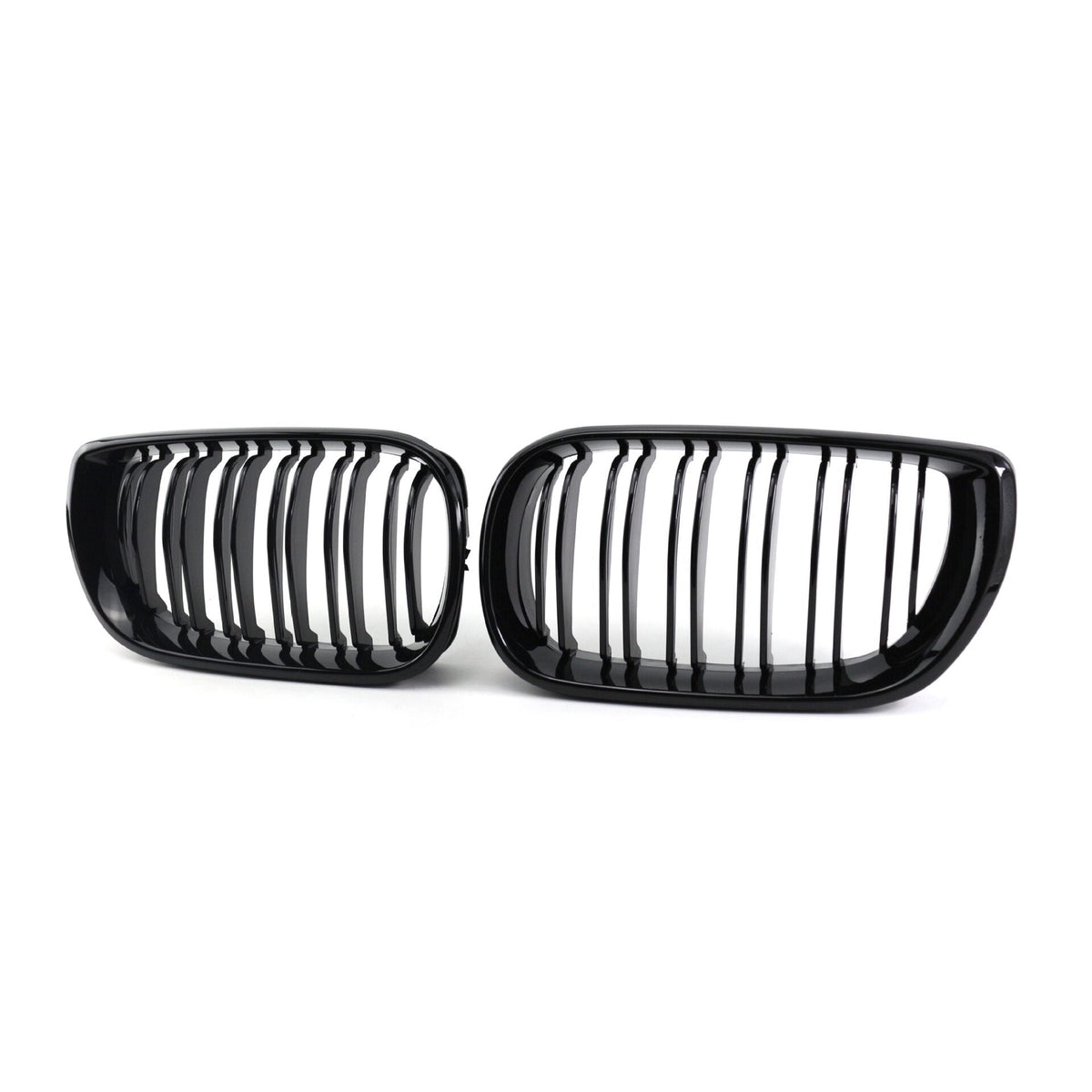 BMW Kidney Grille - Gloss Black Front Grille, E46 3 Series Coupe (2002-04) - Double Line Gloss Black
