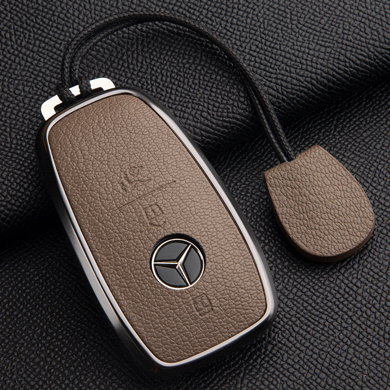Premium Genuine Leather Mercedes-Benz Key Case – Soft French Goatskin for GLE, GLS, CLS, S-Class and E-Class