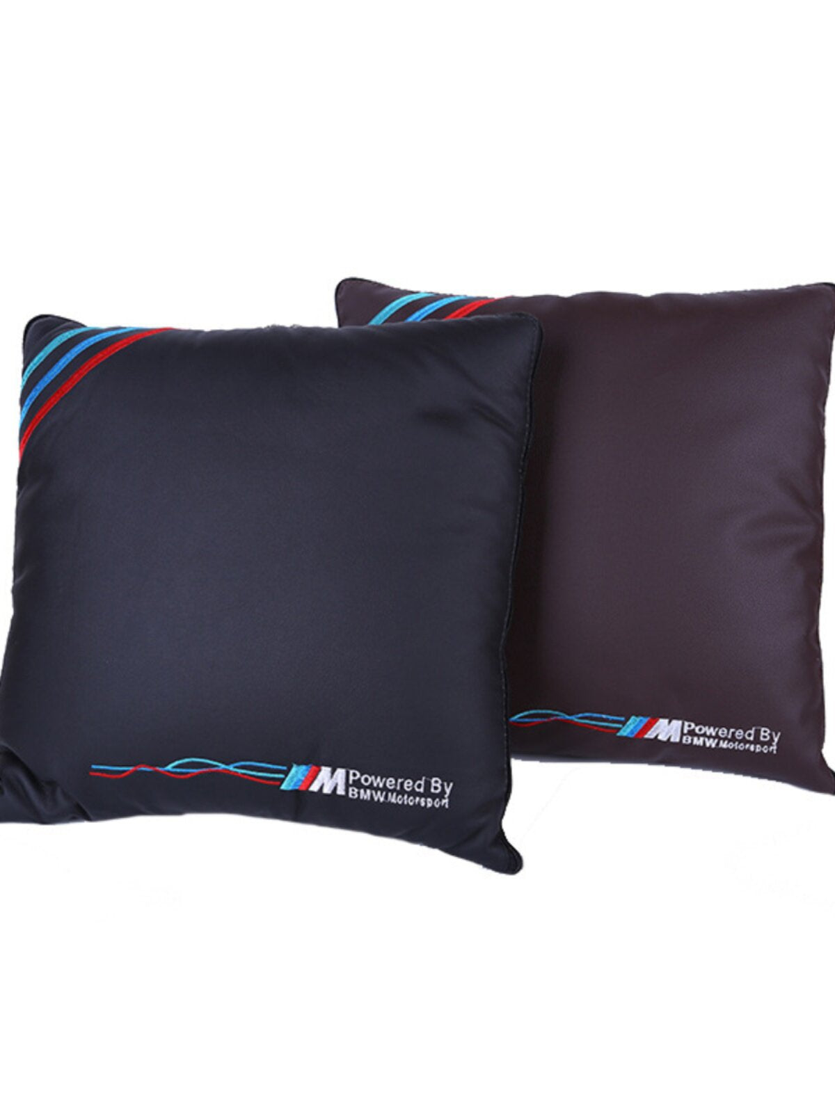 BMW M Motorsport Leather Lumbar Cushion - Folds into Blanket