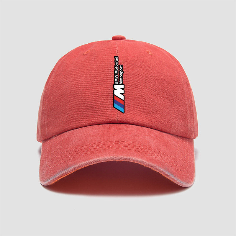 BMW M Performance washed cotton cap in orange with embroidered M logo