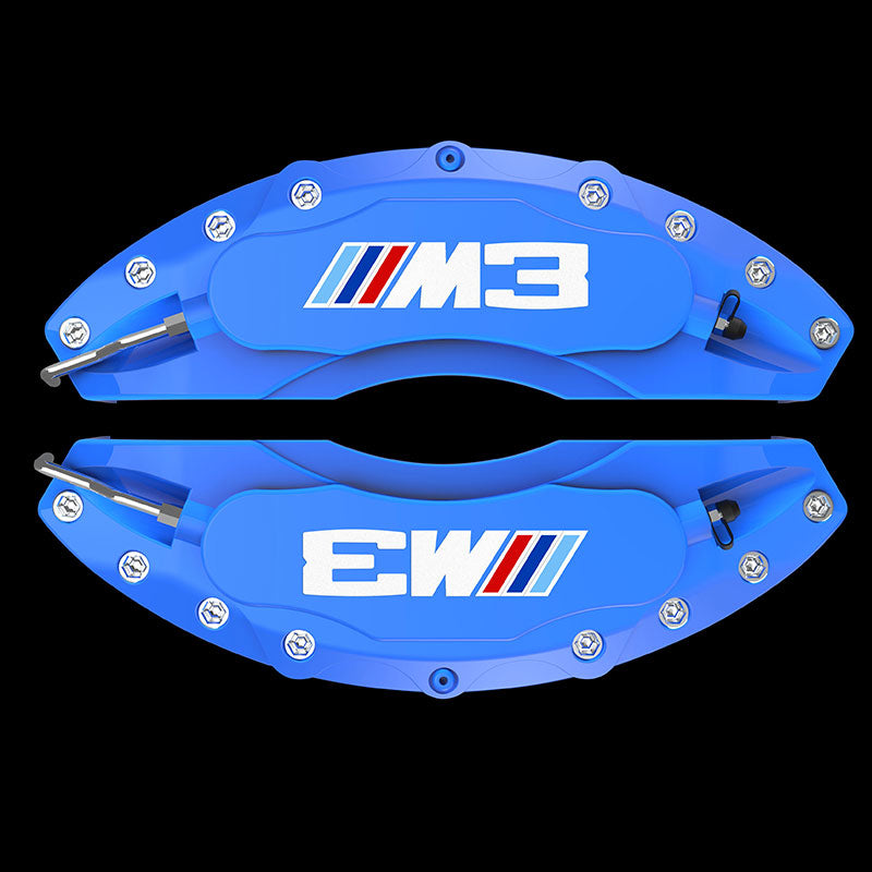BMW brake caliper covers, Blue finish, M3 logo