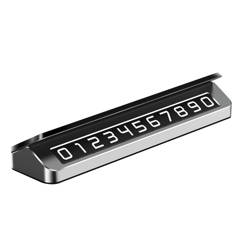 BMW Plain Black temporary parking number plate, flip-cover style