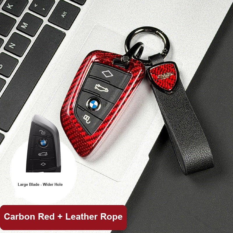 BMW Real Carbon Fiber Blade Key Fob Case - Luxury Protective Cover
