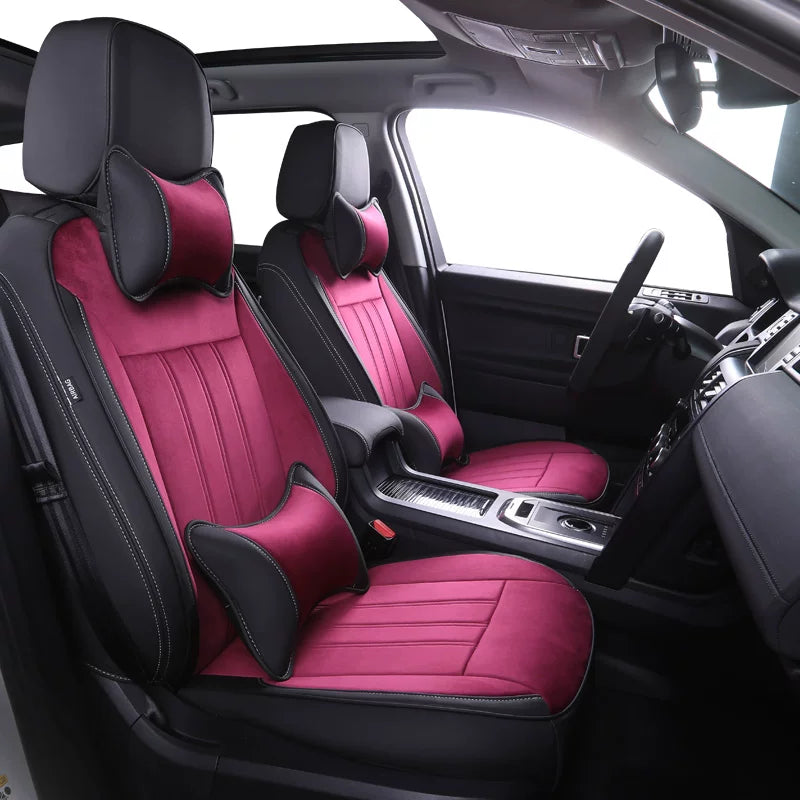 Audi Signature Full-Surround Seat Covers – Luxury Custom-Fit Leather and Suede Edition