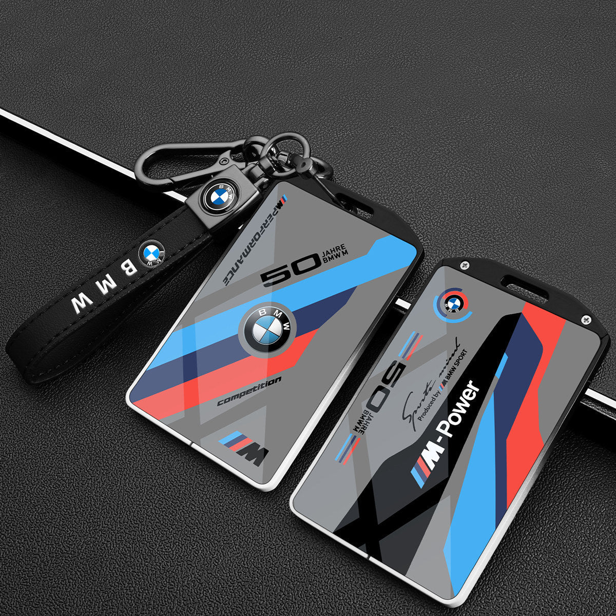 غطاء بطاقة مفتاح BMW - حامل بطاقة معدني بطراز السباق