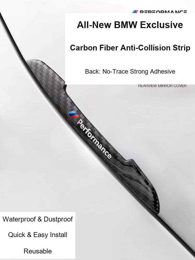 BMW carbon fiber rearview mirror anti-collision strip, single piece