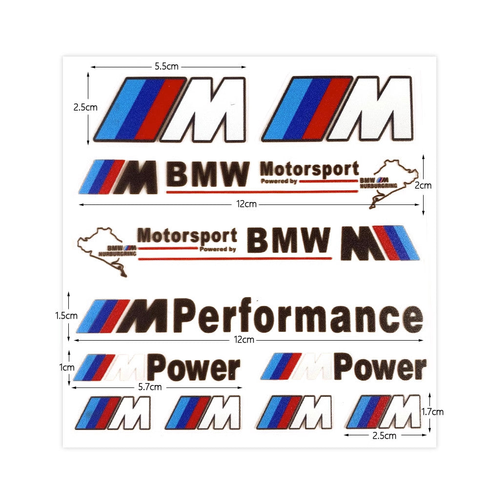 BMW Motorrad Decal & Emblem Sticker Set - Reflective, Metal & Embroidered Styles