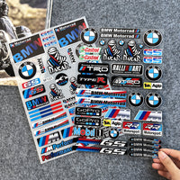 Set de stickers et emblèmes BMW Motorrad - Réfléchissants, métal et brodés