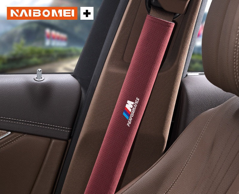 BMW M Performance seat belt shoulder pad, wine red, single, 33cm