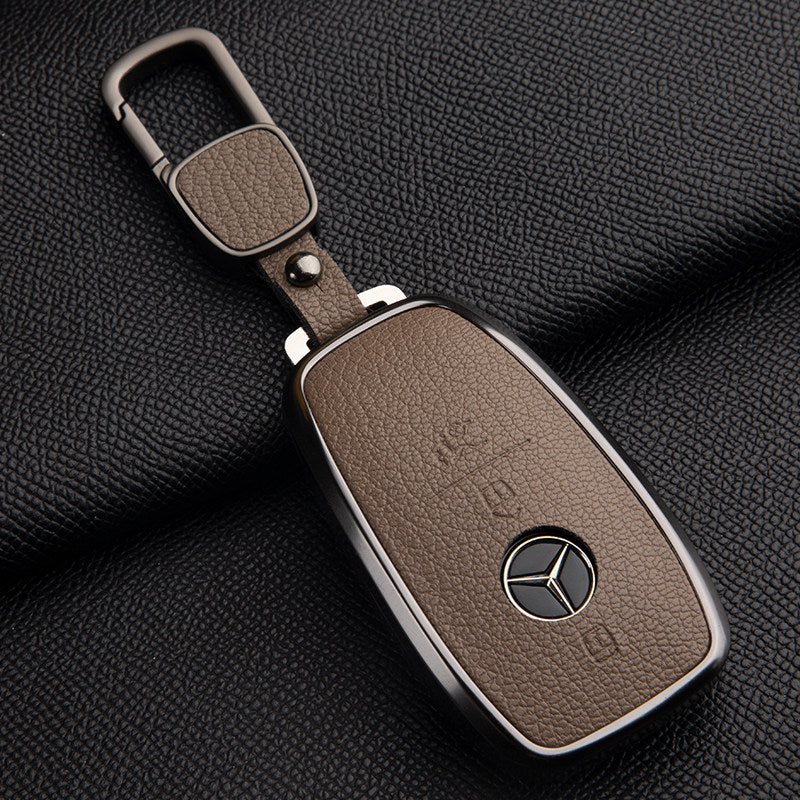 Premium Genuine Leather Mercedes-Benz Key Case – Soft French Goatskin for GLE, GLS, CLS, S-Class and E-Class