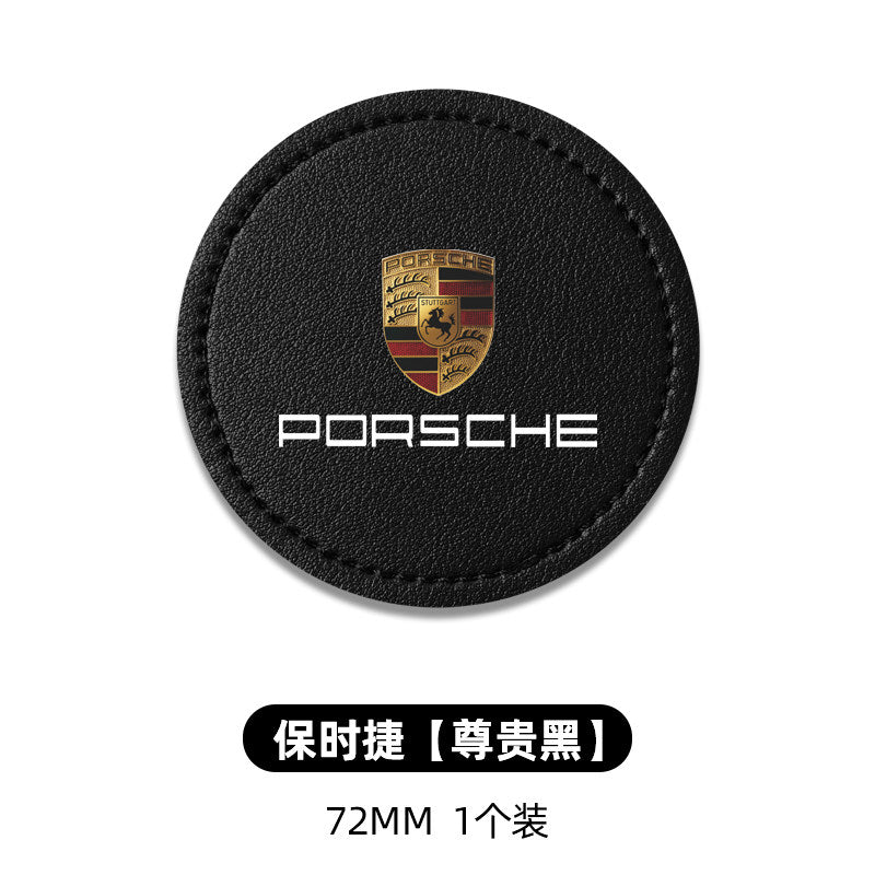 For Porsche cayenne panamera Macan 9117 18Taycan leather car water coaster