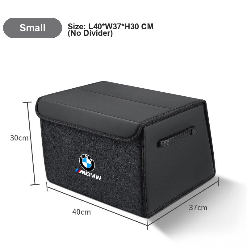 BMW car trunk storage box - BMW Storage Box Dual-Color Quiet Black Small (Length 40*Width 37*Height 30)