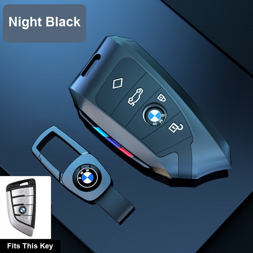 BMW key fob case - D Style Night Black [with BMW ND leather buckle]