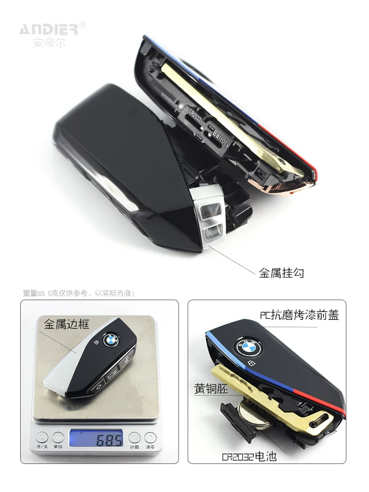Applicable to BMW key upgrade and modification, old knife peak model, 24 U-bottom remote control 34567 series special modification